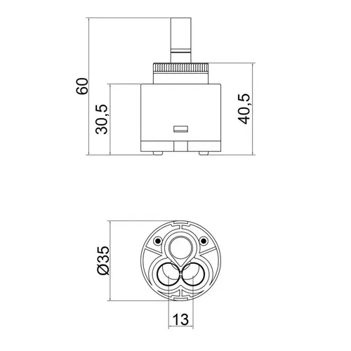 Картридж Qtap 35 ECO с пластиковым штоком - PRORAB image-1