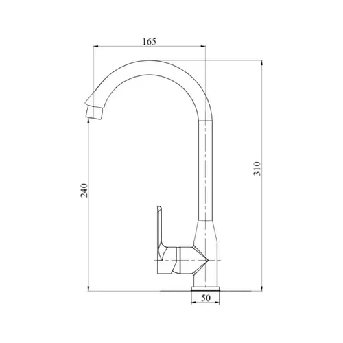 Смеситель для кухни Brinex 35W 007 - PRORAB image-1