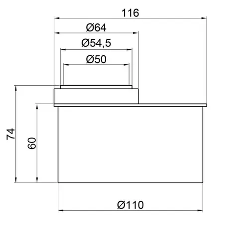 Редукция канализационная TA Sewage 110х50 короткая - PRORAB image-1