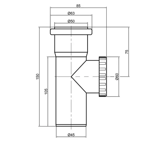 Ревизия PPR канализационная TA Sewage 50 - PRORAB image-1