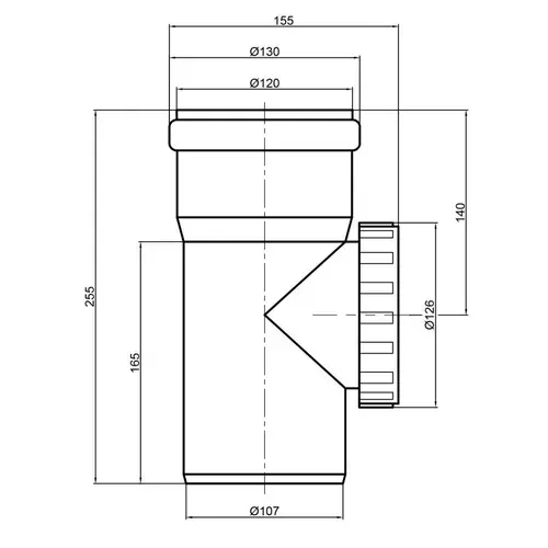 Ревизия PPR канализационная TA Sewage 110 - PRORAB image-1