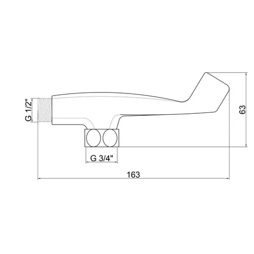 Кронштейн для ручного душа Lidz (CRM) 49 00 109 00 - PRORAB image-1