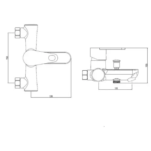 Смеситель для ванны Brinex 37W 006 - PRORAB image-1