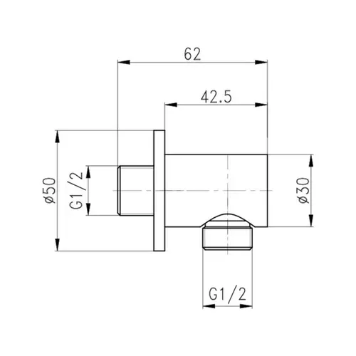 Подключение для шланга Qtap CRM B030 - PRORAB image-1