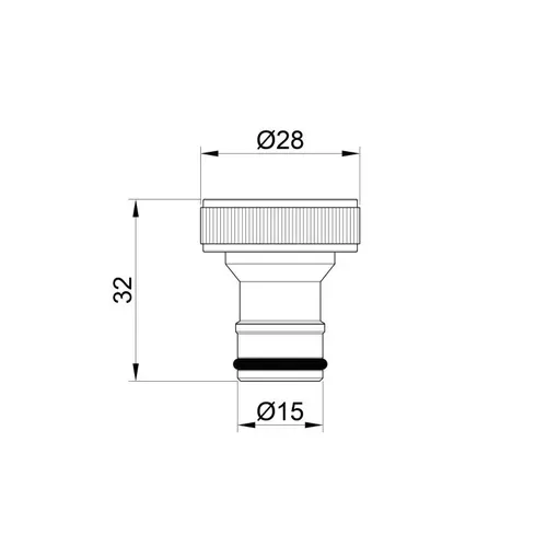 Штуцер с адаптером SD Plus 3/4"х1/2" ВР SD140W2015 - PRORAB image-1