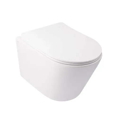 Унитаз подвесной Qtap Swan безободковый с сиденьем Soft-close QT16335178W - PRORAB