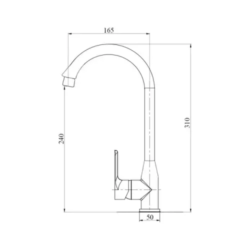 Смеситель для кухни Brinex 35B 007 - PRORAB image-1