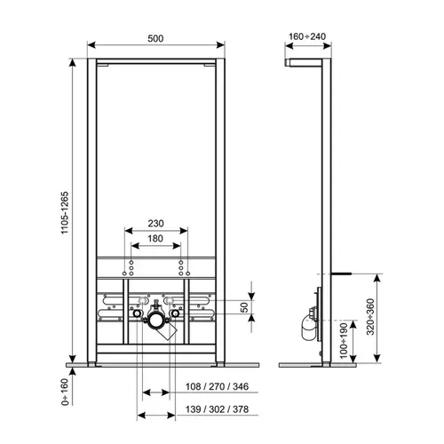 Инсталляция для биде Qtap Nest QT0155706B - PRORAB image-1