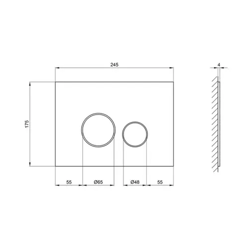 Панель смыва для унитаза Qtap Nest QT0111V1163GB - PRORAB image-1