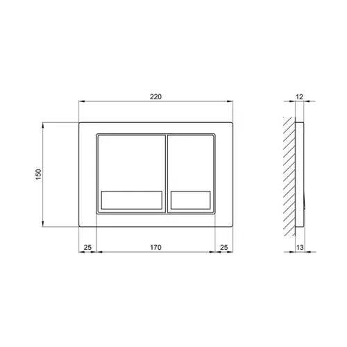 Панель смыва для унитаза Qtap Nest QT0111M06028CRM - PRORAB image-1