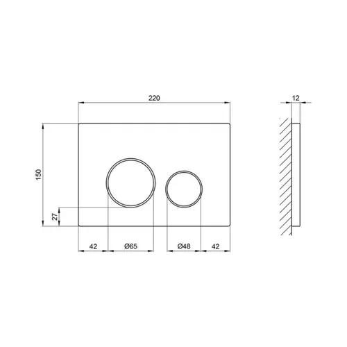 Панель смыва для унитаза Qtap Nest QT0111M11112CRM - PRORAB image-1