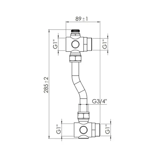 Байпас для коллектора SD Forte 1" SF004W25 - PRORAB image-1