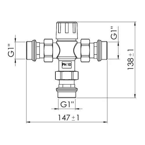 Смеситель термостатический SD Forte 1" SF010W25 - PRORAB image-1