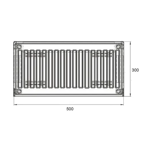 Радиатор стальной Thermo Alliance 22 тип 300х500 боковое подключение - PRORAB image-1