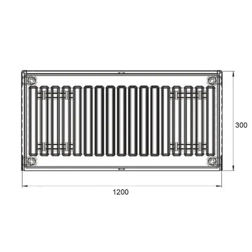 Радиатор стальной Thermo Alliance 22 тип 300х1200 боковое подключение - PRORAB image-1