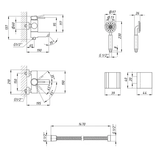 Смеситель для ванны Lidz (NKS) 12 32 006-1 - PRORAB image-1