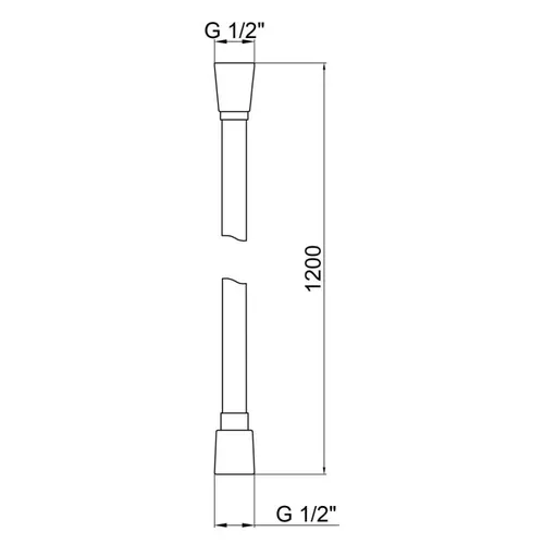 Шланг для душа Qtap Hadice PVC120C 1,20 м - PRORAB image-1