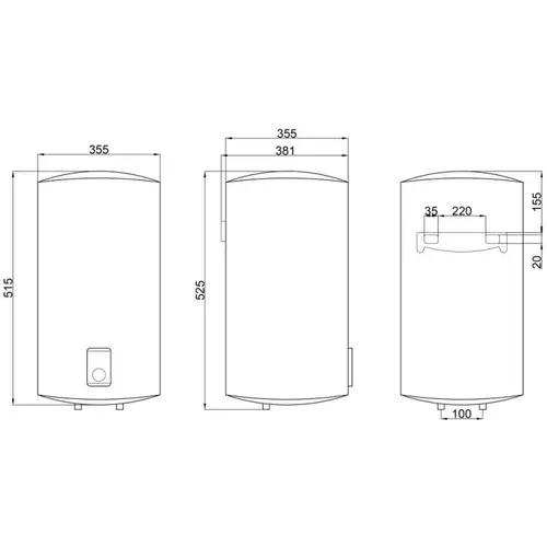 Водонагреватель Thermo Alliance 30 л, сухой ТЭН 2х0,8 кВт (D30V16J1(D)K) - PRORAB image-1