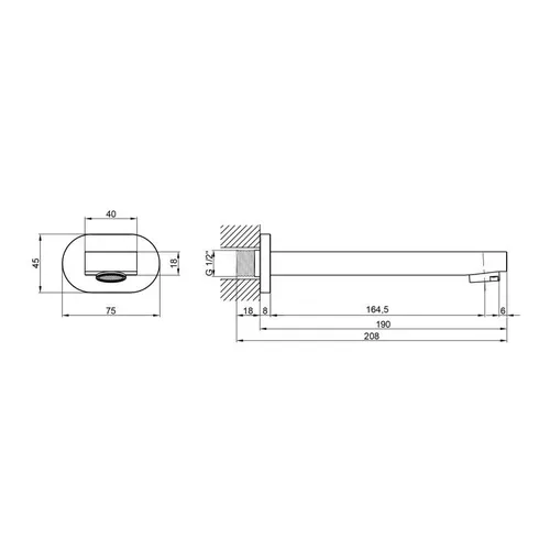 Излив Qtap Vytok 187OC - PRORAB image-1