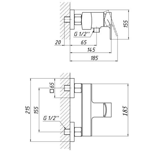 Смеситель для душа Qtap Vlasta 4028102C - PRORAB image-1