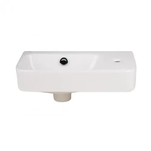 Раковина Qtap Tern 450х260х155 White с донным клапаном QT17115117RW - PRORAB image-2