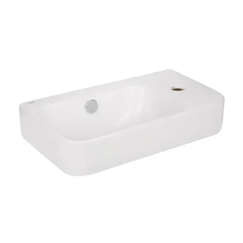 Раковина Qtap Tern 450х260х155 White с донным клапаном QT17115117RW - PRORAB image-3