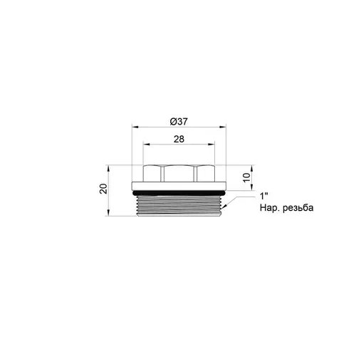 Заглушка SD Plus 1" для коллектора SD35425 - PRORAB image-1