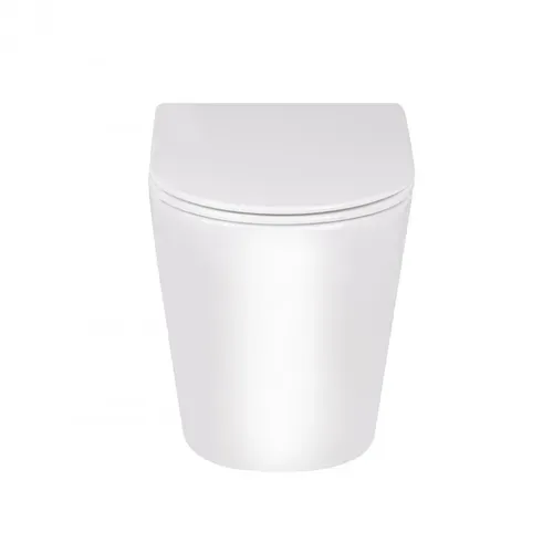 Унитаз напольный Qtap Swan безободковый с сиденьем Soft-close QT16223178W - PRORAB image-4