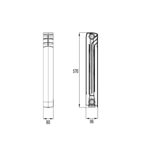 Радиатор биметаллический Thermo Alliance Bi-Vulcan 500/96 1,76 кг - PRORAB image-1