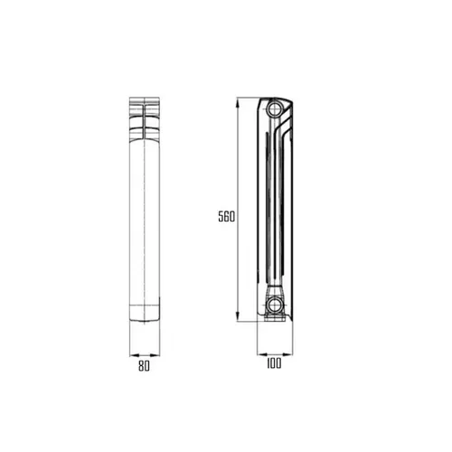 Радиатор биметаллический Thermo Alliance Bi-Vulcan 500/100 1,76 кг - PRORAB image-1