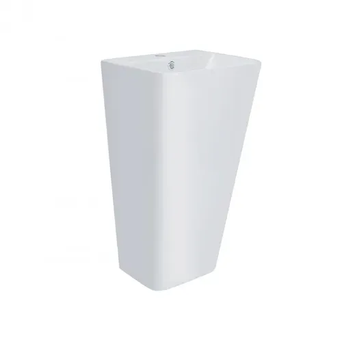 Раковина напольная моноблок Qtap Tern 440х380х830mm White с донным клапаном QT1711G302W - PRORAB image-2