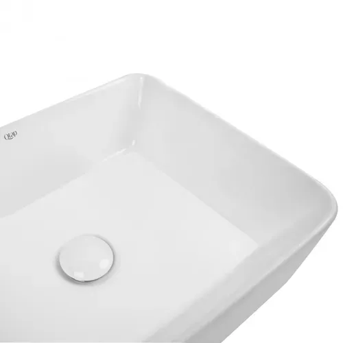 Раковина-чаша Qtap Tern 475х370х140 White с донным клапаном QT17112074W - PRORAB image-4