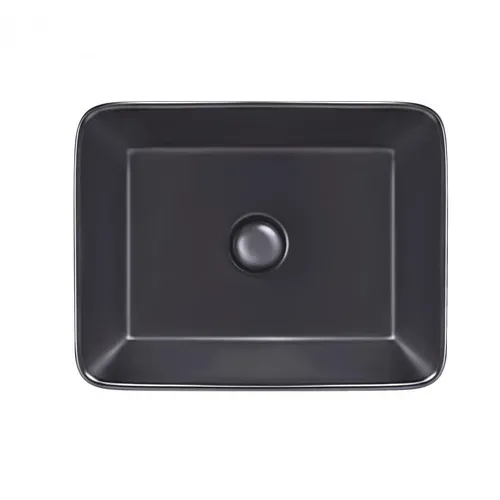 Раковина-чаша Qtap Tern 475х370х140 Matt black с донным клапаном QT172074MBMB - PRORAB