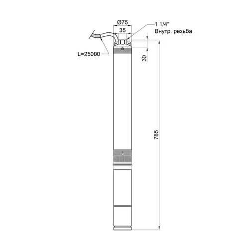 Насос погружной центробежный Thermo Alliance 3SSM2-11 0,25 кВт - PRORAB image-1