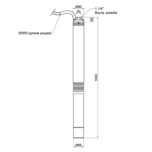 Насос погружной центробежный Thermo Alliance 3,5SSM2-17 0,75 кВт - PRORAB image-1