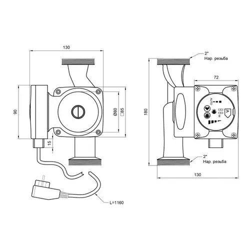 Насос циркуляционный Thermo Alliance LPSA 32/60/180 - PRORAB image-1