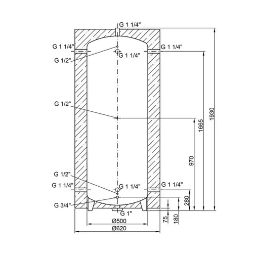 Теплоаккумулятор Thermo Alliance TA-ТАМ-00 300 с изоляцией 60 мм - PRORAB image-1