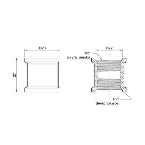 Муфта SD Plus 1/2" ВР SD40415 - PRORAB image-3