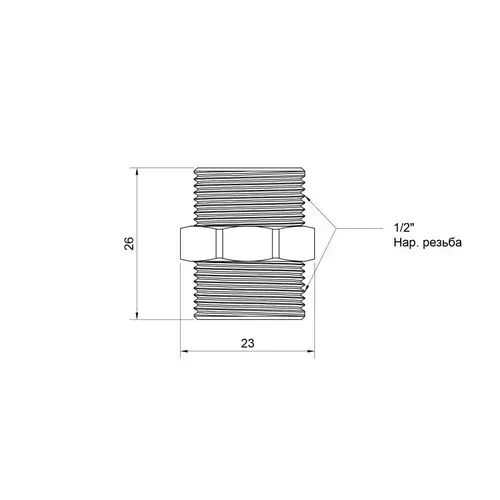 Ниппель SD Plus 1/2" НР SD4071515 - PRORAB image-2