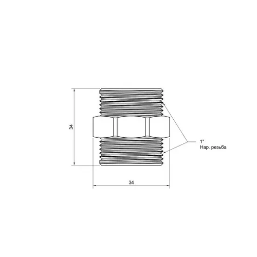 Ниппель SD Plus 1" НР SD4072525 - PRORAB image-2