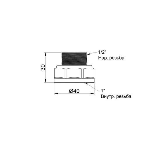 Переход SD Plus 1"х1/2" ВН SD4092515 - PRORAB image-3