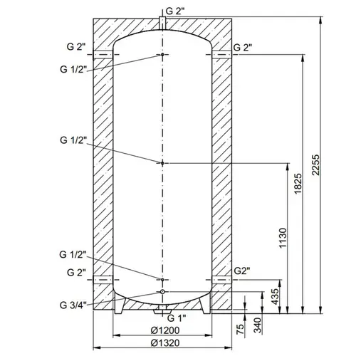 Теплоаккумулятор Thermo Alliance TA-ТАМ-00 2000 60 мм - PRORAB image-1