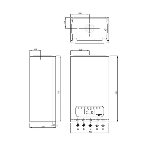 Котел газовый Thermo Alliance EWA 24 кВт (Двухконтурный,Condensing) - PRORAB image-1