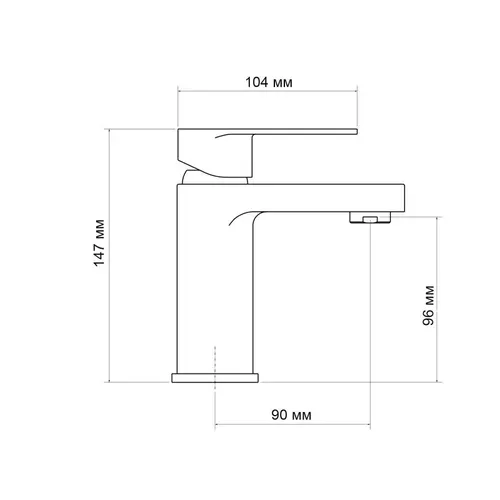 Смеситель для раковины Lidz Arrow 001 (k35) LDARR001CRM44955 Chrome - PRORAB image-1