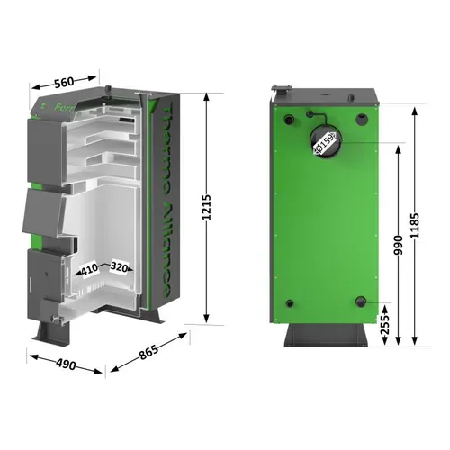 Котел твердотопливный стальной Thermo Alliance Ferrum Plus V 4.0 FSF+ 14 - PRORAB image-1