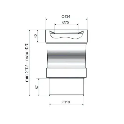 Гибкая труба для унитаза Lidz LG07 длина 350 мм - PRORAB image-1