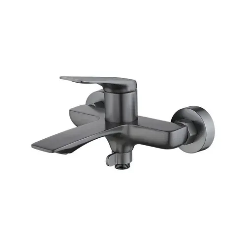 Смеситель для ванны Qtap Vlasta New (c душевым гарнитуром) QTVLA259GMB45643 Gunmetal Black PVD - PRORAB