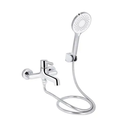Смеситель для ванны Qtap Cardinal (c душевым гарнитуром) QTCAR259CRM45656 Chrome - PRORAB