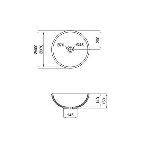 Раковина-чаша Qtap Owl 400х400х155 White QT1911K53WN - PRORAB image-1