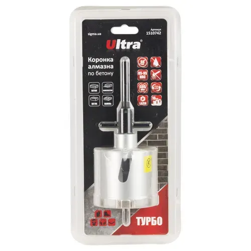 Алмазная коронка по бетону Ø68мм + хвостовик 110мм М16 SDS-plus ULTRA (1510742) - PRORAB image-6